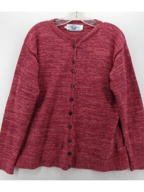 VINTAGE The Sweater Venture Large Cardigan Hand Knit Marled Button Up
